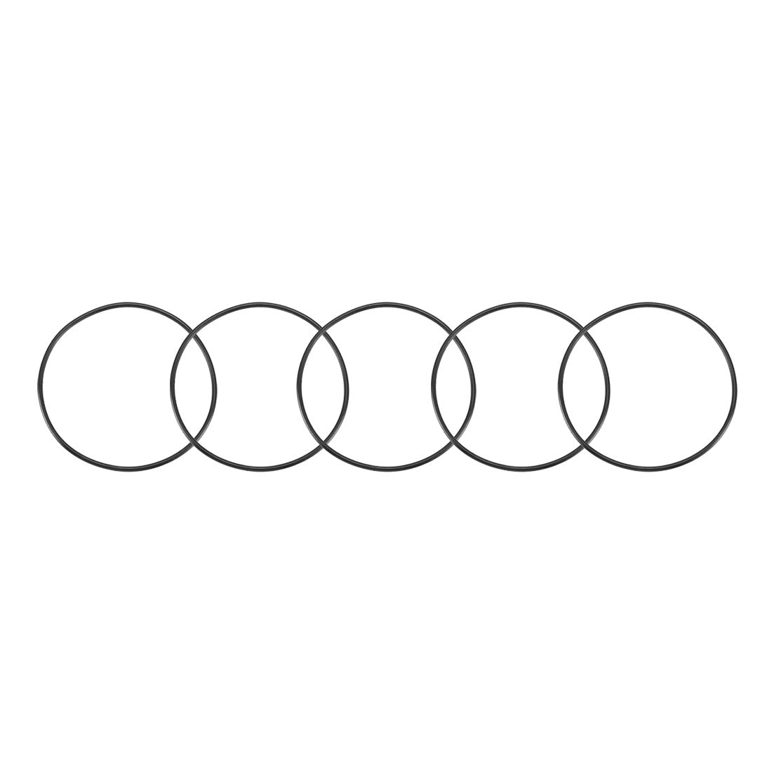 Harfington Nitrile Rubber O-Rings, Metric Nitrile Rubber Sealing Gasket Black Pack of 30