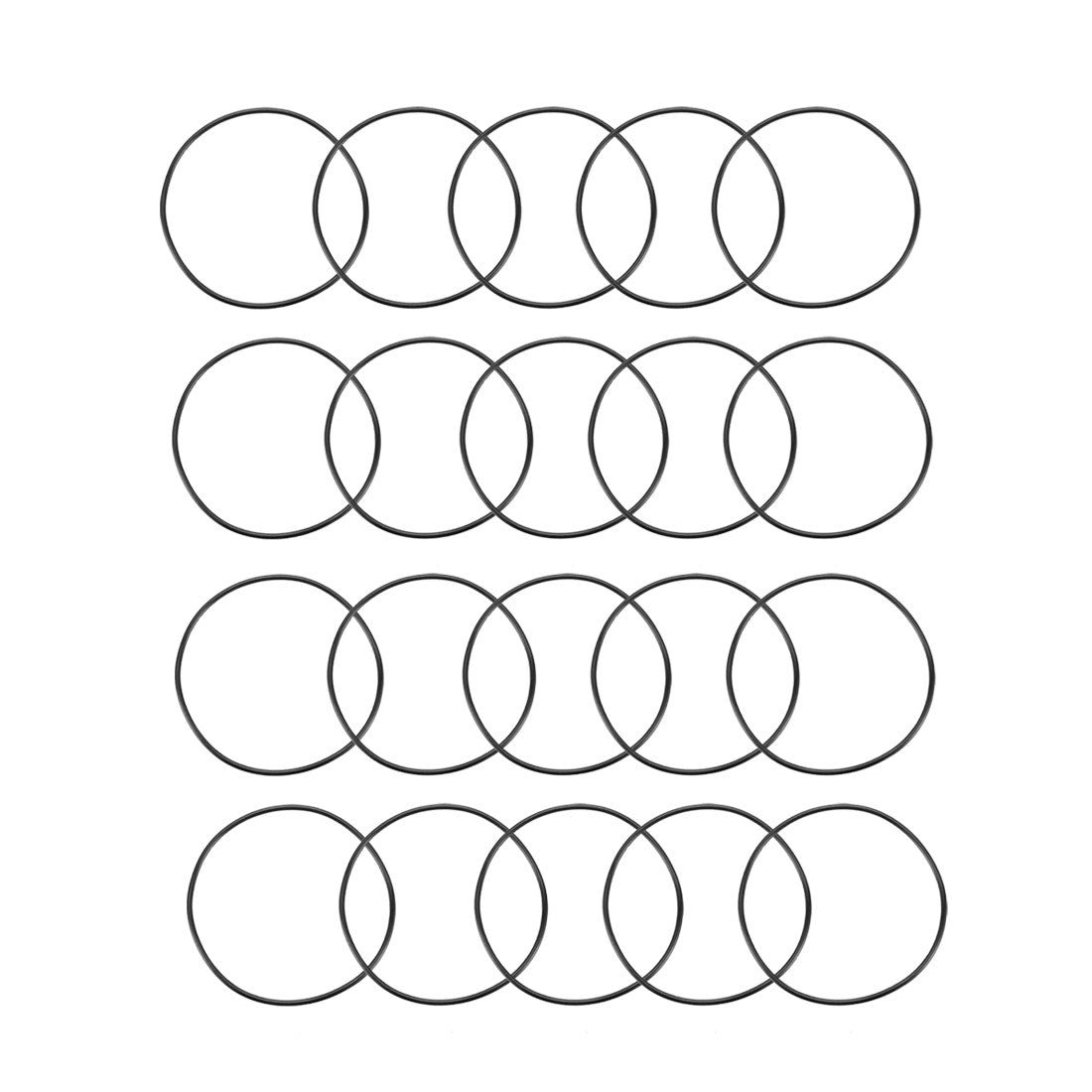 Harfington Nitrile Rubber O-Rings Metric Buna-N Sealing Gasket 20Pcs