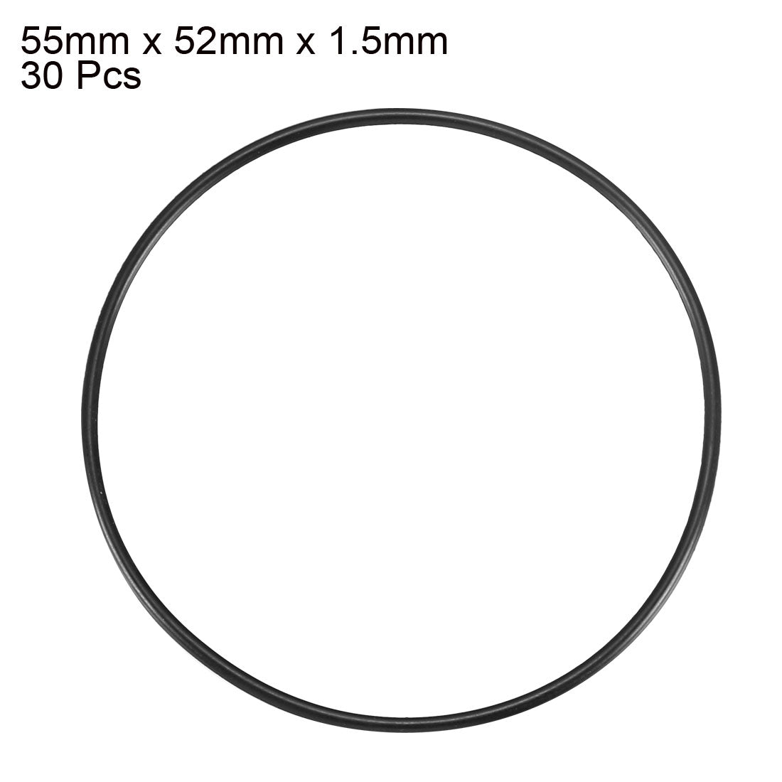 Harfington Nitrile Rubber O-Rings, Metric Nitrile Rubber Sealing Gasket Black Pack of 30