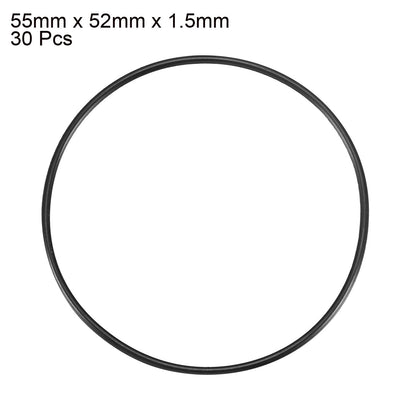 Harfington Nitrile Rubber O-Rings, Metric Nitrile Rubber Sealing Gasket Black Pack of 30