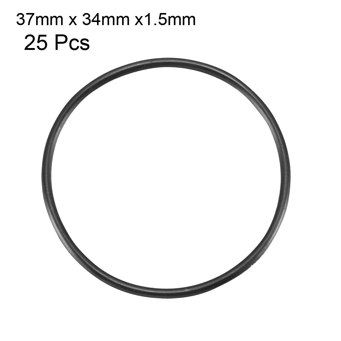 Harfington Nitrile Rubber O-Rings Metric Buna-N Sealing Gasket Black Pack of 25