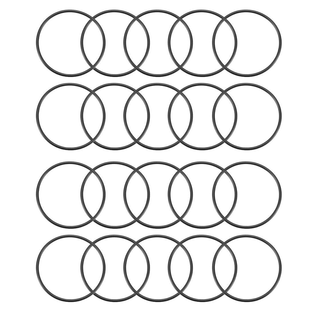 Harfington Nitrile Rubber O-Rings Metric Buna-N Sealing Gasket 20Pcs