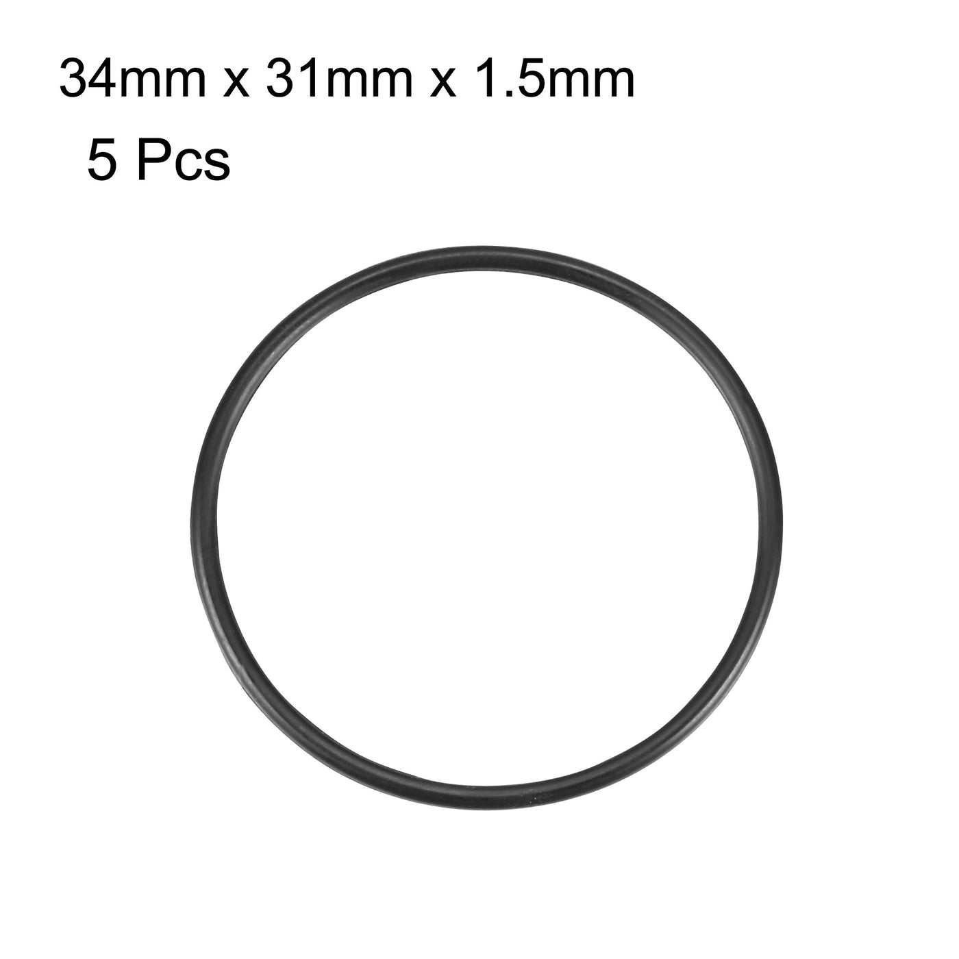 Harfington Nitrile Rubber O-Rings, Metric Nitrile Rubber Sealing Gasket 5Pcs