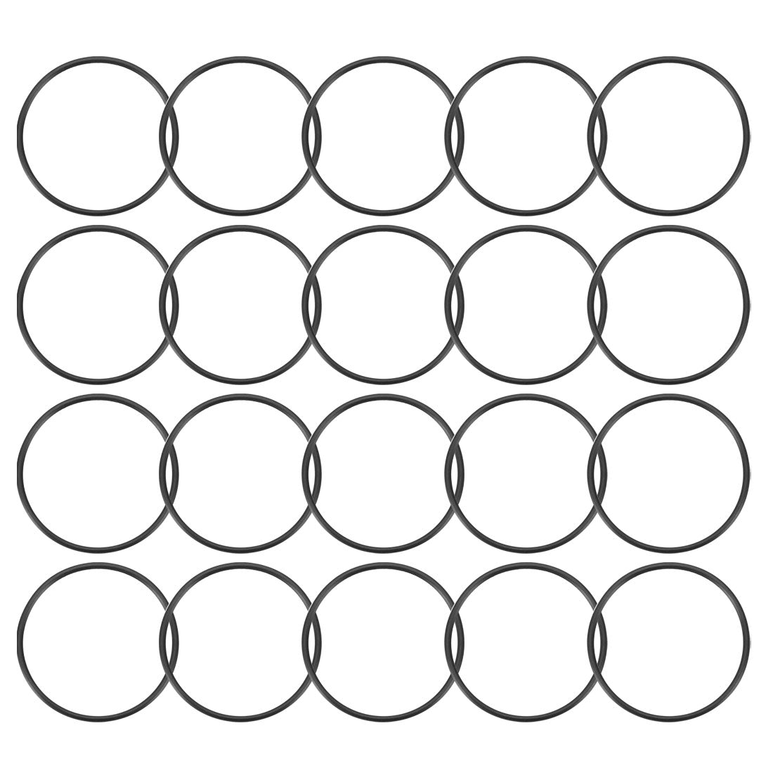 Harfington Nitrile Rubber O-Rings, Metric Nitrile Rubber Sealing Gasket, Pack of 20