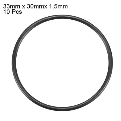 Harfington Nitrile Rubber O-Rings, Metric Nitrile Rubber Sealing Gasket Black Pack of 10