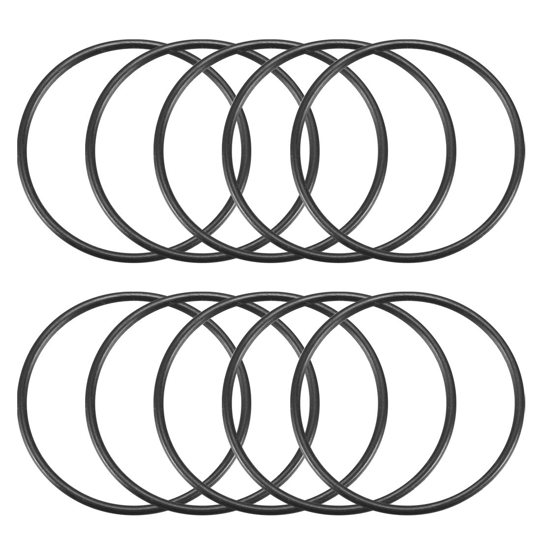 Harfington Nitrile Rubber O-Rings, Metric Nitrile Rubber Sealing Gasket Black Pack of 10