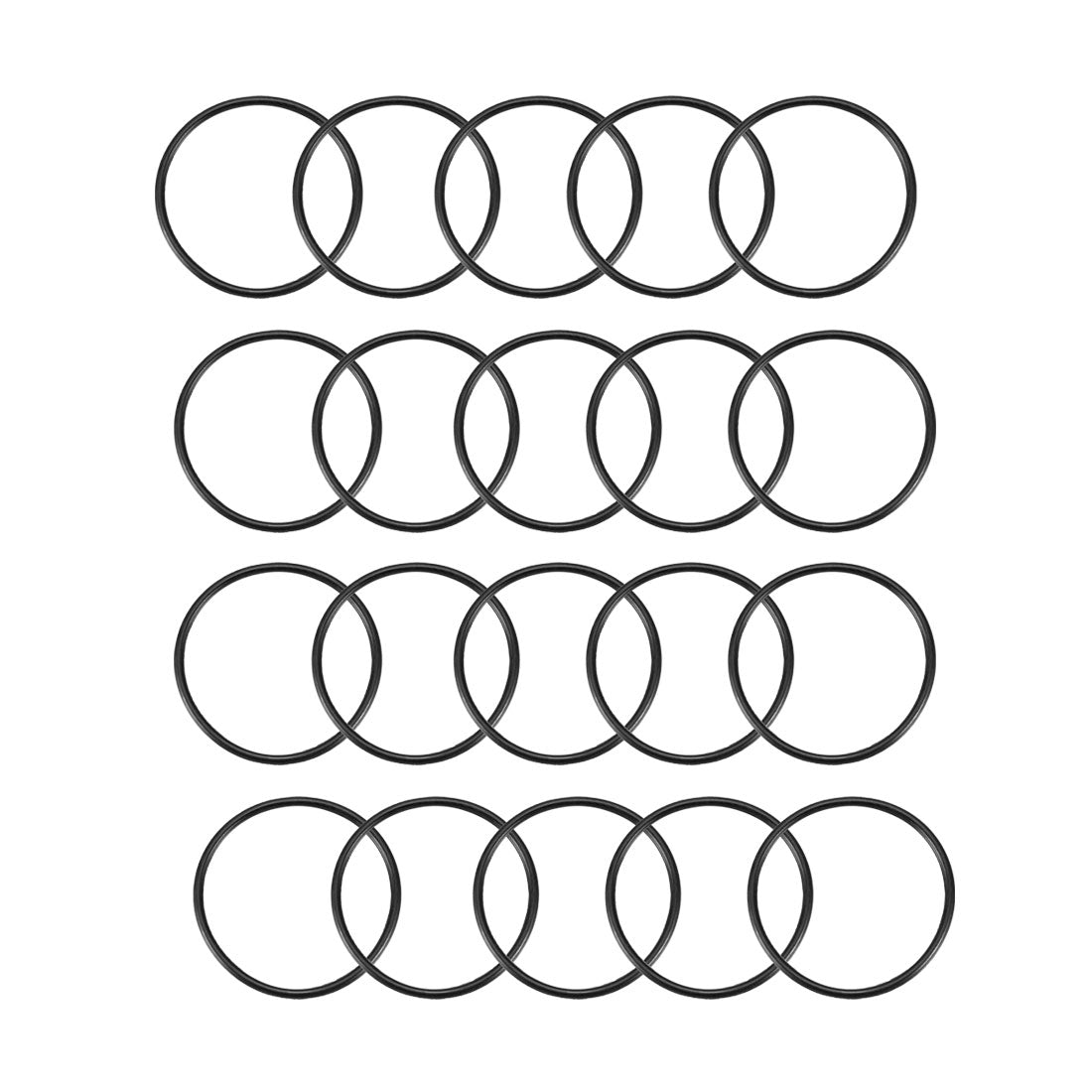 Harfington Nitrile Rubber O-Rings, Metric Nitrile Rubber Sealing Gasket, Pack of 20