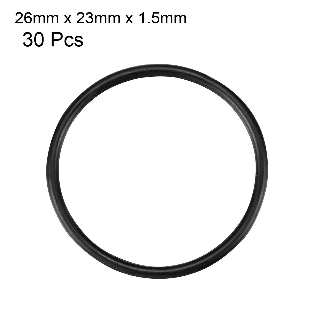 Harfington Nitrile Rubber O-Rings, Metric Nitrile Rubber Sealing Gasket Black Pack of 30
