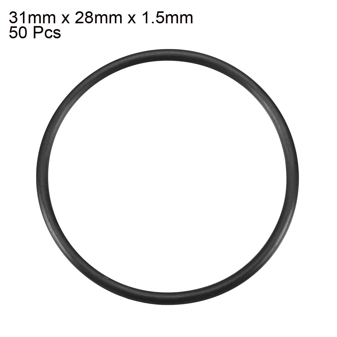 Harfington Nitrile Rubber O-Rings Metric Buna-N Sealing Gasket, 50Pcs