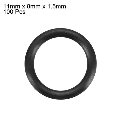 Harfington Nitrile Rubber O-Rings Metric Buna-N Sealing Gasket 100Pcs
