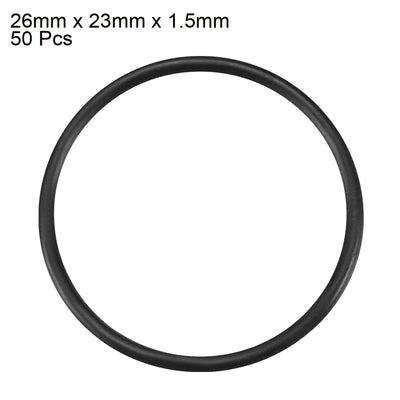 Harfington Nitrile Rubber O-Rings Metric Buna-N Sealing Gasket, 50Pcs