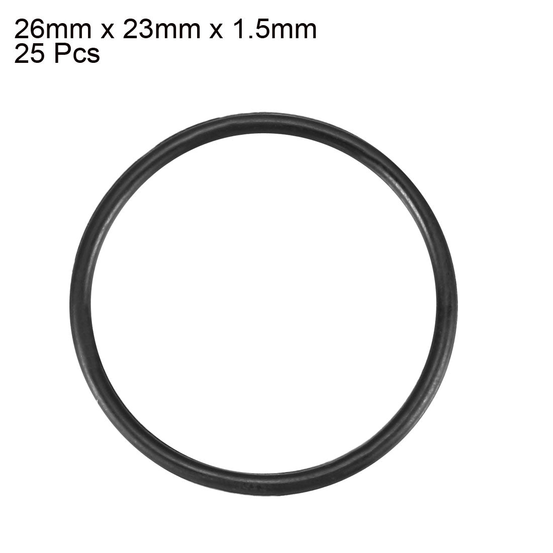 Harfington Nitrile Rubber O-Rings Metric Buna-N Sealing Gasket Black Pack of 25