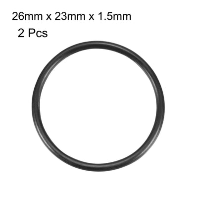 Harfington Nitrile Rubber O-Rings Metric Buna-N Sealing Gasket Pack of 2