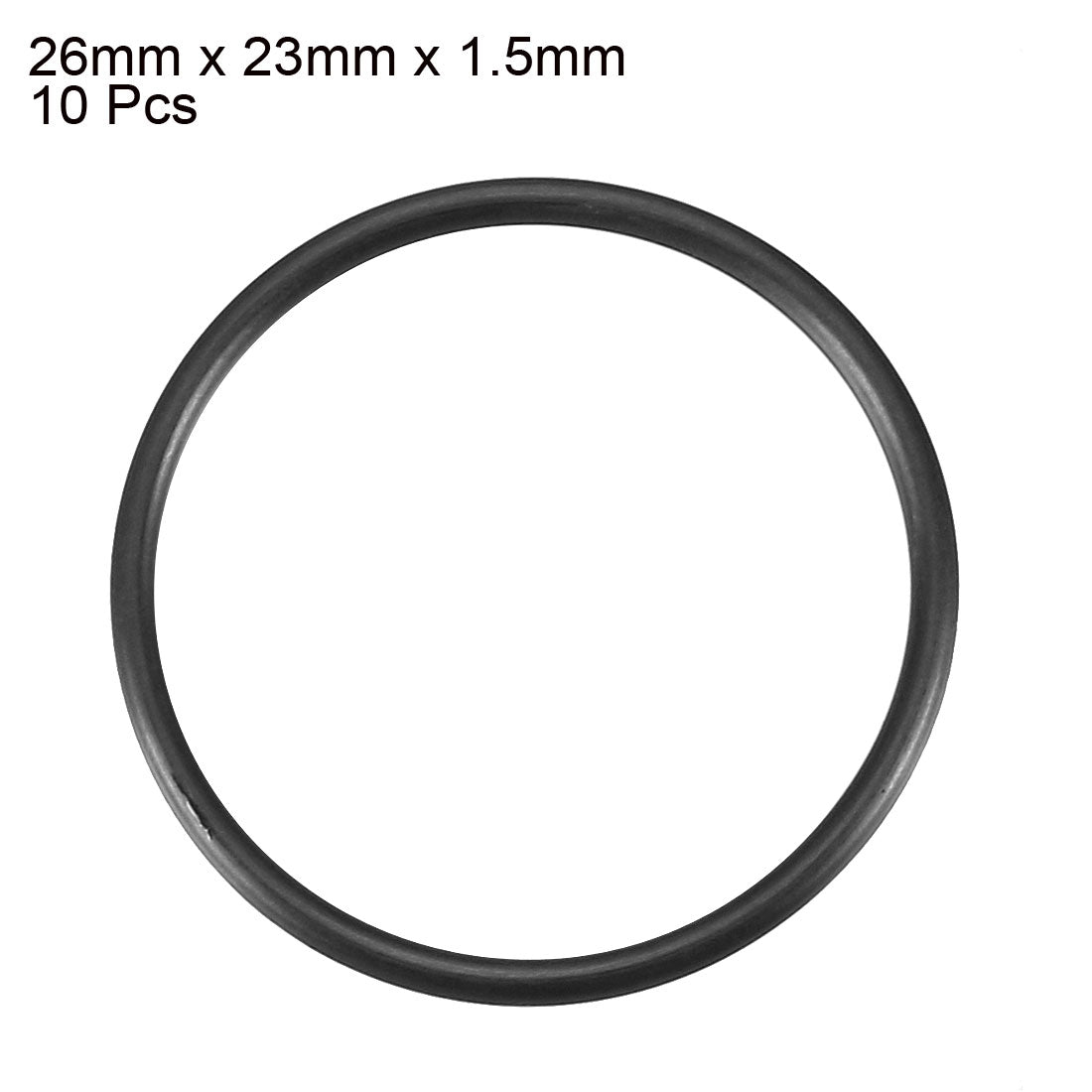 Harfington Nitrile Rubber O-Rings, Metric Nitrile Rubber Sealing Gasket Black Pack of 10