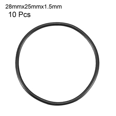 Harfington Nitrile Rubber O-Rings, Metric Nitrile Rubber Sealing Gasket Black Pack of 10