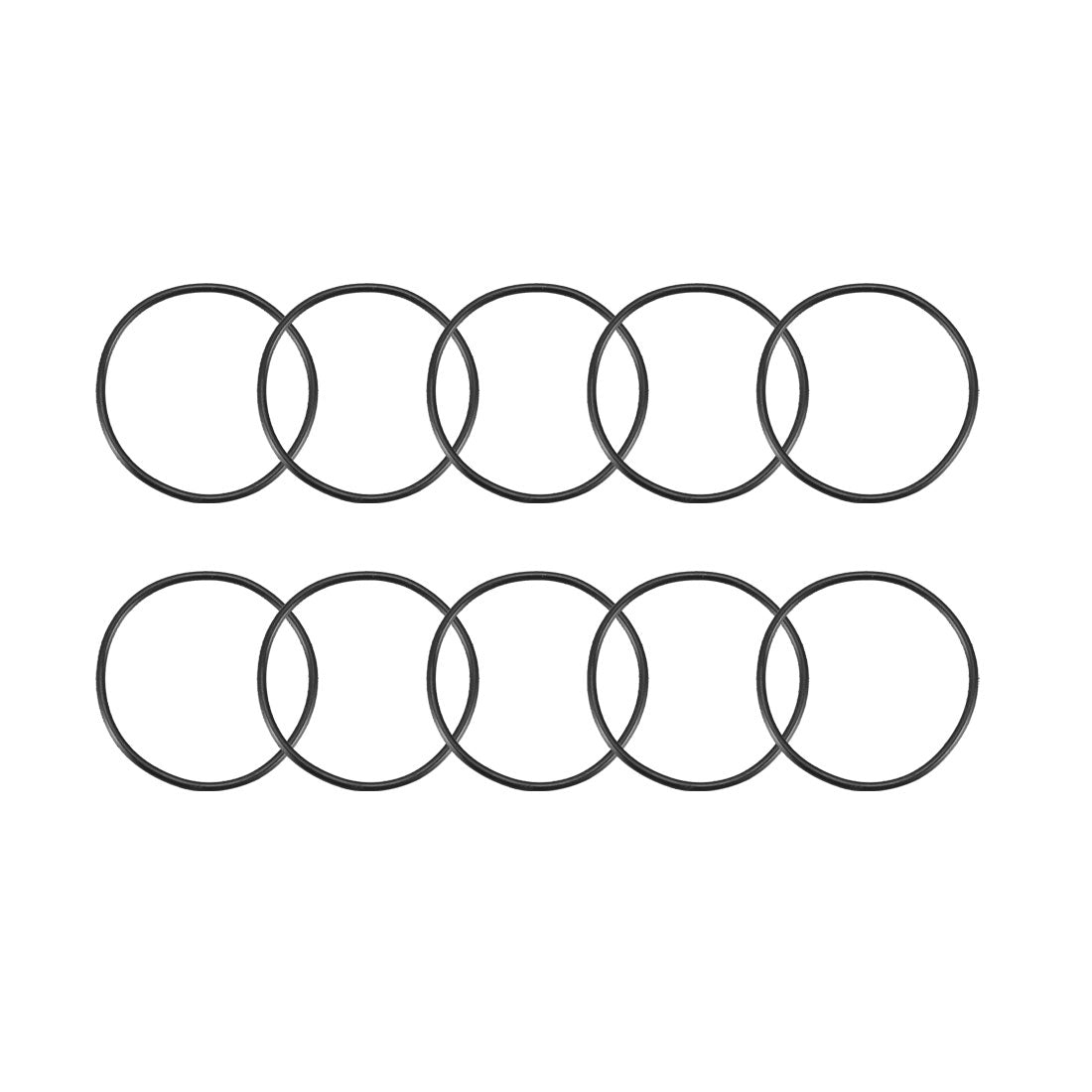 Harfington Nitrile Rubber O-Rings, Metric Nitrile Rubber Sealing Gasket Black Pack of 10