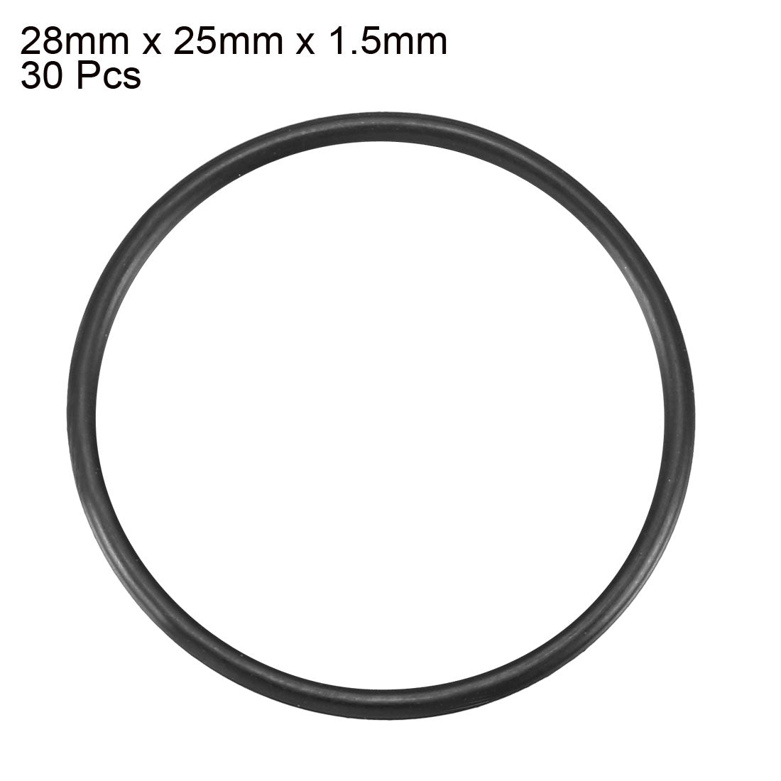 Harfington Nitrile Rubber O-Rings, Metric Nitrile Rubber Sealing Gasket Black Pack of 30