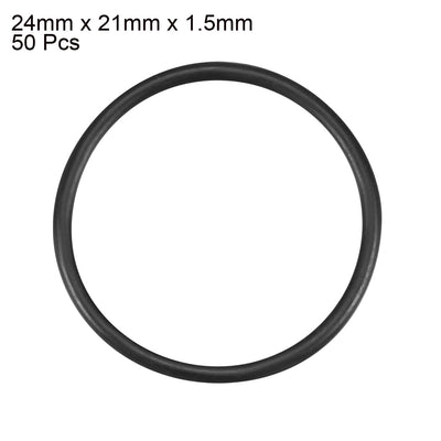 Harfington Nitrile Rubber O-Rings Metric Buna-N Sealing Gasket, 50Pcs
