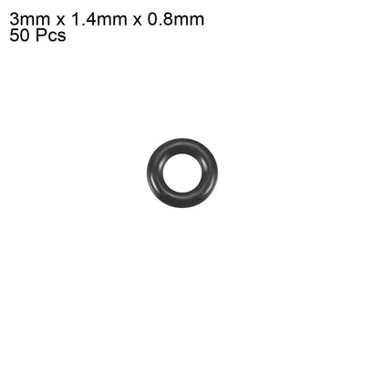 Harfington Nitrile Rubber O-Rings Metric Buna-N Sealing Gasket, 50Pcs