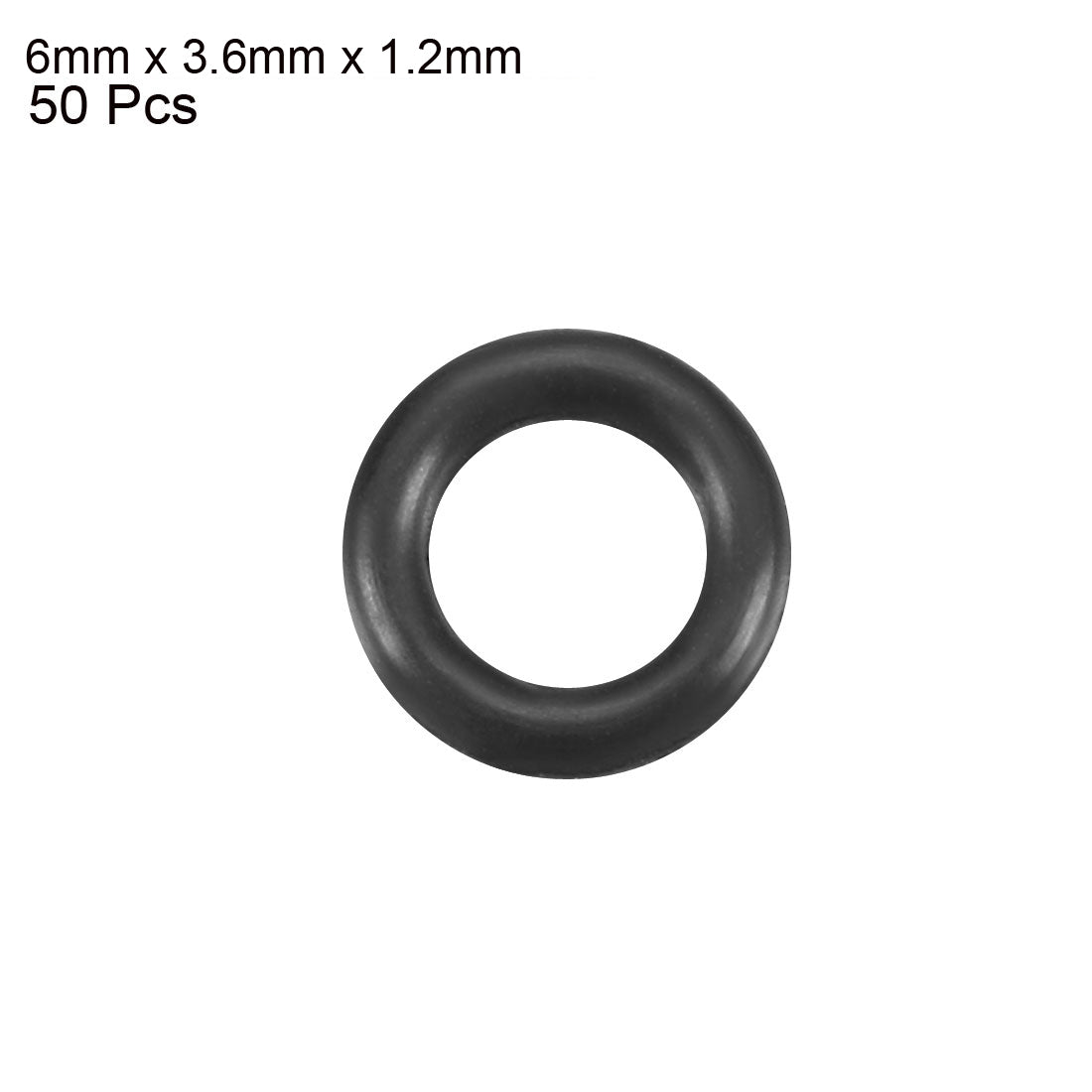 Harfington Nitrile Rubber O-Rings Metric Buna-N Sealing Gasket, 50Pcs