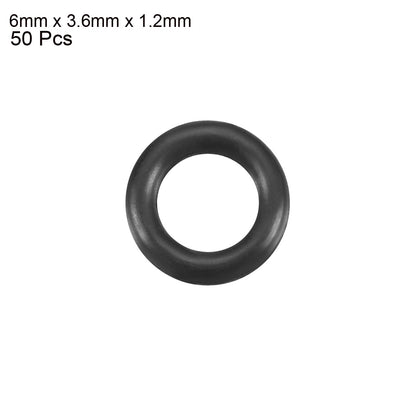 Harfington Nitrile Rubber O-Rings Metric Buna-N Sealing Gasket, 50Pcs