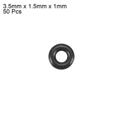 Harfington Nitrile Rubber O-Rings Metric Buna-N Sealing Gasket, 50Pcs