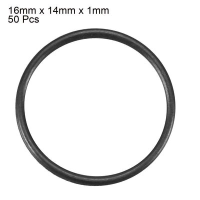Harfington Nitrile Rubber O-Rings Metric Buna-N Sealing Gasket, 50Pcs