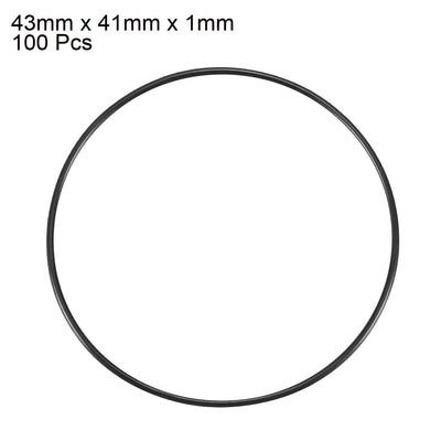 Harfington Nitrile Rubber O-Rings Metric Buna-N Sealing Gasket 100Pcs