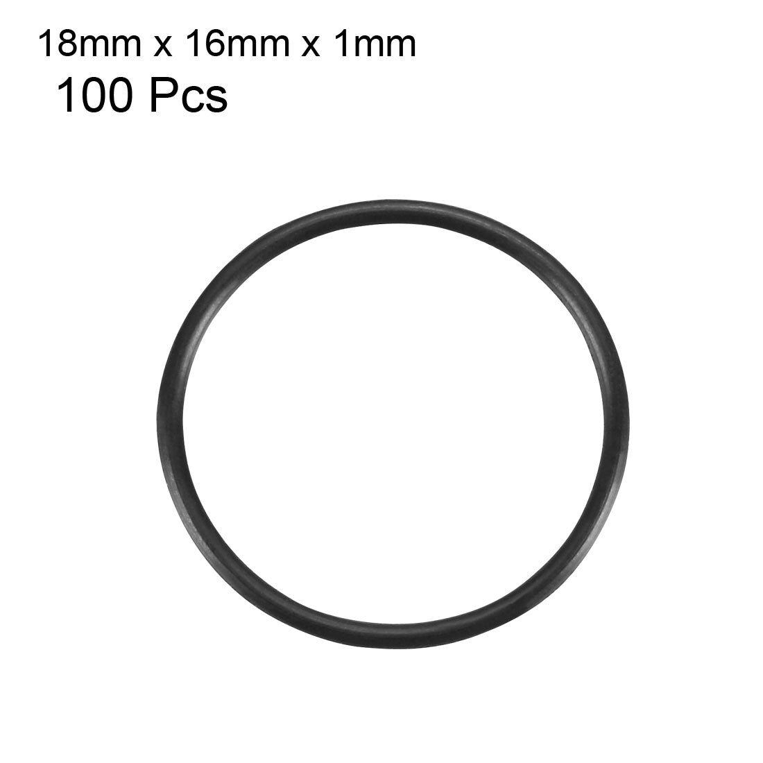 Harfington Nitrile Rubber O-Rings Metric Buna-N Sealing Gasket 100Pcs