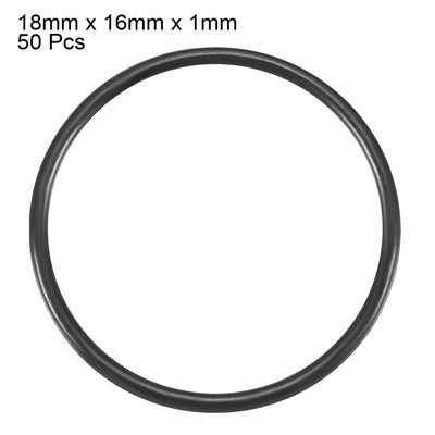 Harfington Nitrile Rubber O-Rings Metric Buna-N Sealing Gasket 50Pcs