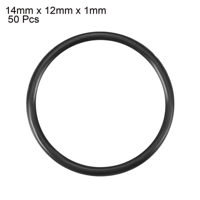 Harfington Nitrile Rubber O-Rings Metric Buna-N Sealing Gasket 50Pcs