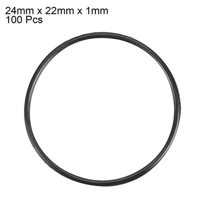 Harfington Nitrile Rubber O-Rings Metric Buna-N Sealing Gasket 100Pcs