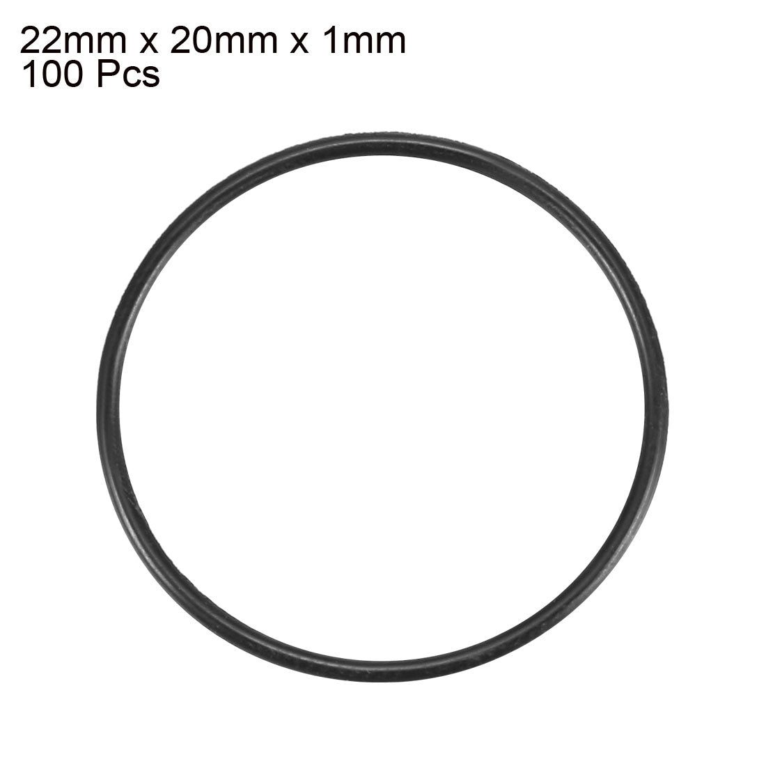 Harfington Nitrile Rubber O-Rings Metric Buna-N Sealing Gasket 100Pcs