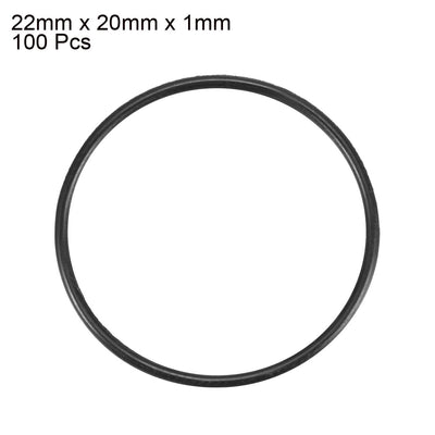 Harfington Nitrile Rubber O-Rings Metric Buna-N Sealing Gasket 100Pcs