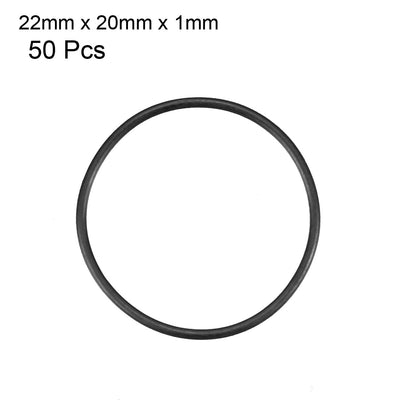 Harfington Nitrile Rubber O-Rings Metric Buna-N Sealing Gasket 50Pcs
