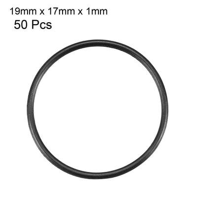 Harfington Nitrile Rubber O-Rings Metric Buna-N Sealing Gasket 50Pcs