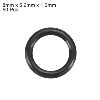 Harfington Nitrile Rubber O-Rings Metric Buna-N Sealing Gasket 50Pcs