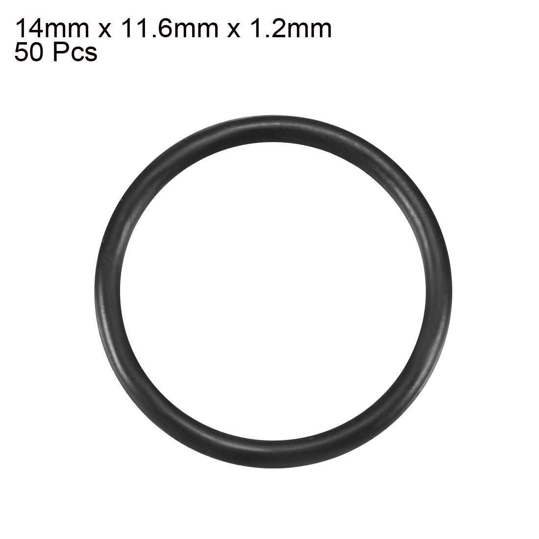 Harfington Nitrile Rubber O-Rings Metric Buna-N Sealing Gasket 50Pcs