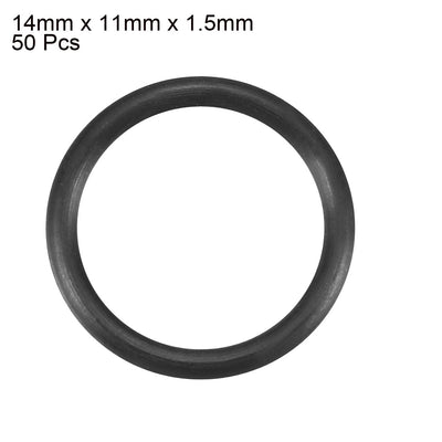 Harfington Nitrile Rubber O-Rings, Metric Nitrile Rubber Sealing Gasket, Pack of 50