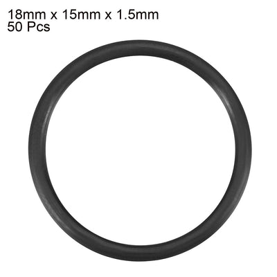 Harfington Nitrile Rubber O-Rings, Metric Nitrile Rubber Sealing Gasket, Pack of 50