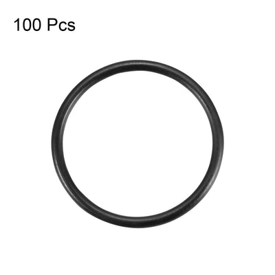 Harfington Nitrile Rubber O-Rings Metric Buna-N Sealing Gasket 100Pcs