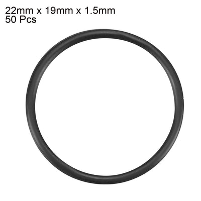 Harfington Nitrile Rubber O-Rings, Metric Nitrile Rubber Sealing Gasket, Pack of 50