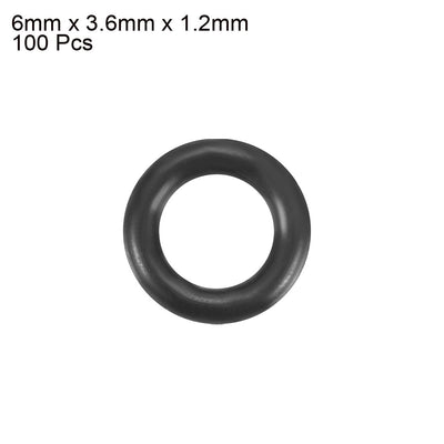 Harfington Nitrile Rubber O-Rings, Metric Nitrile Rubber Sealing Gasket Pack of 100