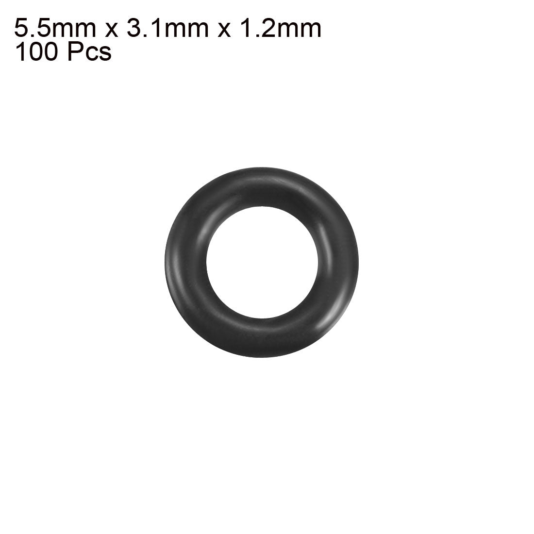 Harfington Nitrile Rubber O-Rings, Metric Nitrile Rubber Sealing Gasket Pack of 100