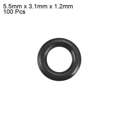 Harfington Nitrile Rubber O-Rings, Metric Nitrile Rubber Sealing Gasket Pack of 100