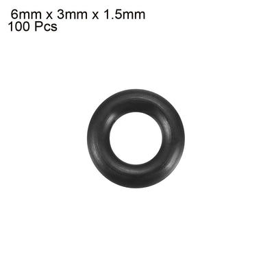 Harfington Nitrile Rubber O-Rings, Metric Nitrile Rubber Sealing Gasket Pack of 100