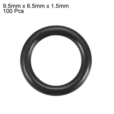 Harfington Nitrile Rubber O-Rings, Metric Nitrile Rubber Sealing Gasket Pack of 100