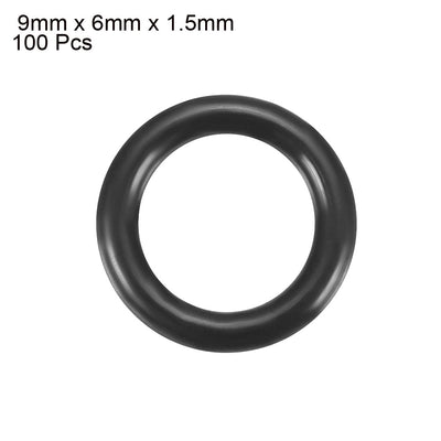 Harfington Nitrile Rubber O-Rings, Metric Nitrile Rubber Sealing Gasket Pack of 100
