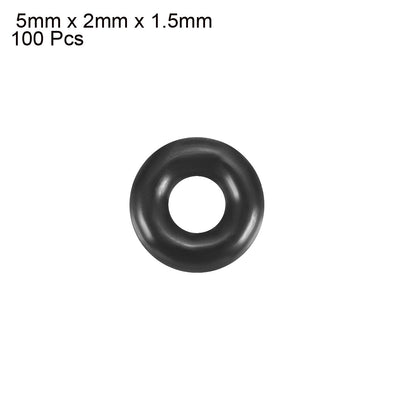 Harfington Nitrile Rubber O-Rings, Metric Nitrile Rubber Sealing Gasket Pack of 100