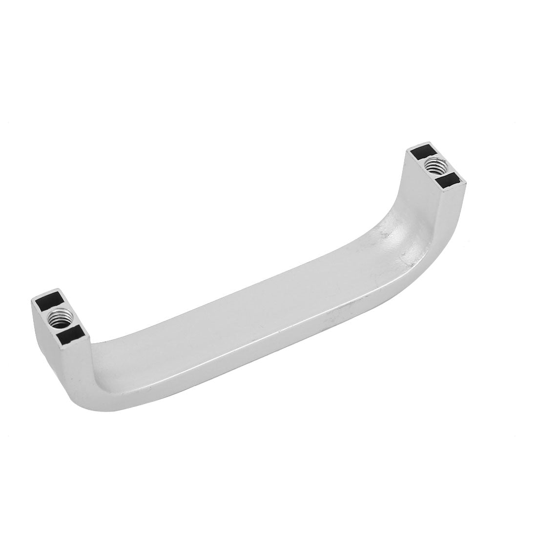 uxcell Uxcell 64mm Hole Distance Aluminum Alloy Screw Mounted Bow Pull Handle Silver Tone 4pcs